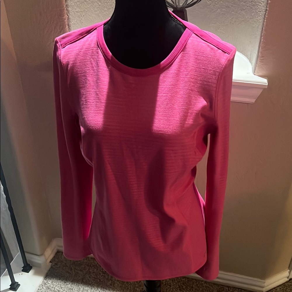 Head Pink Fitted Long Sleeve Tee